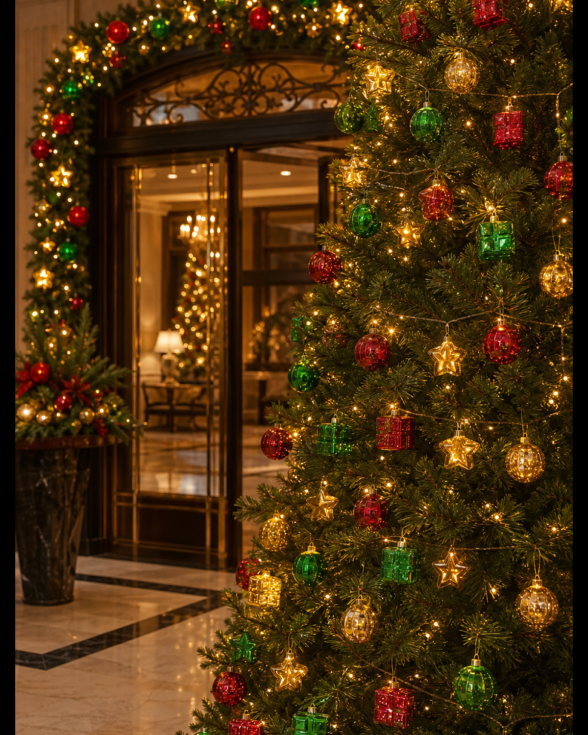 Christmas ornament string lights for a seasonal display