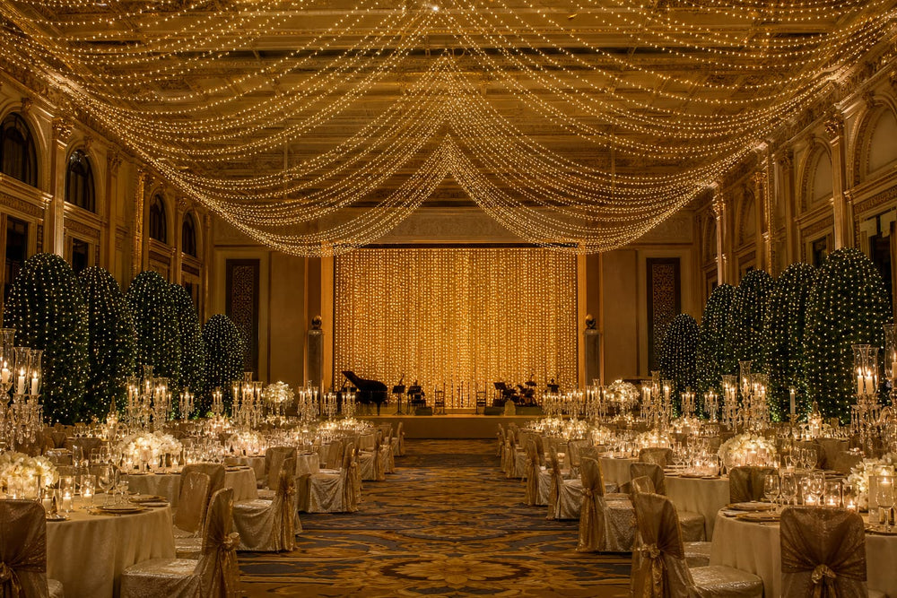 Decorative lighting installation for a hotel or venue